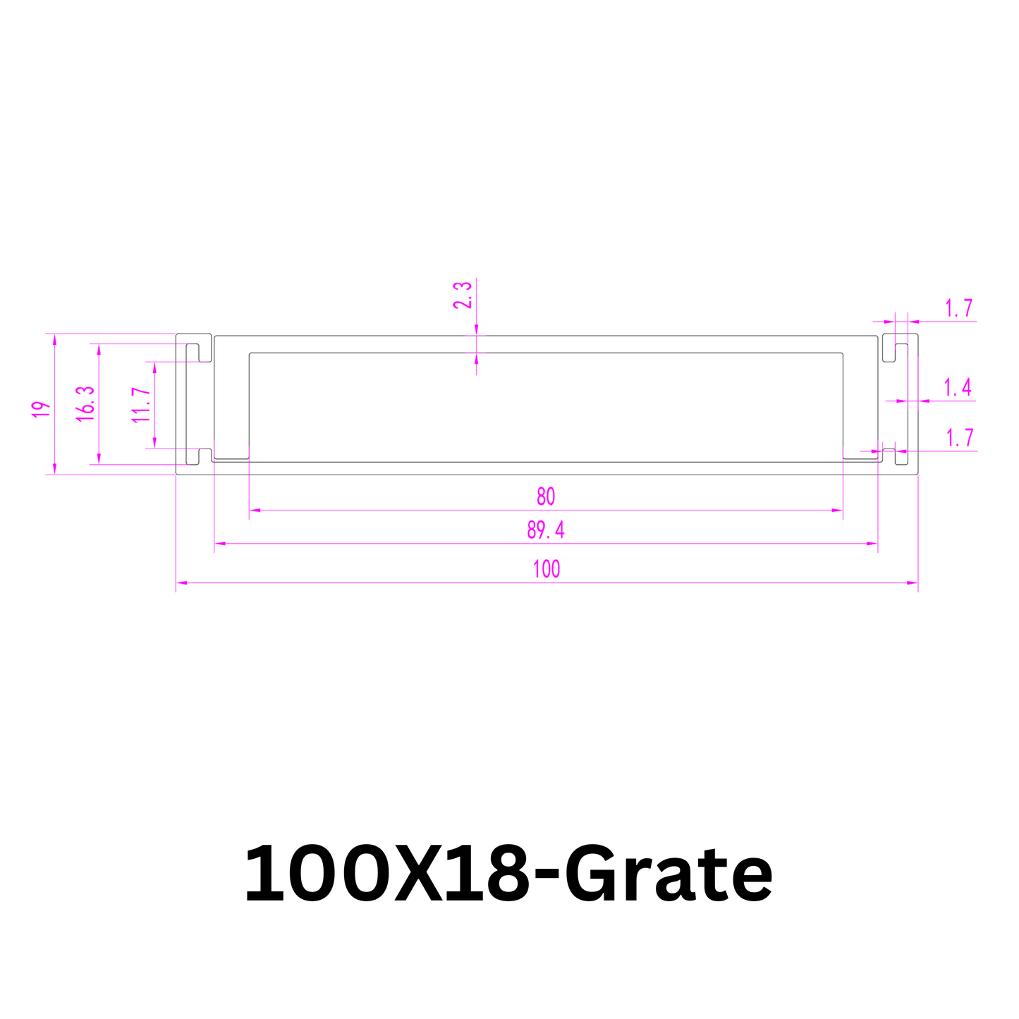 Aluminium Tile Insert Grate | Brushed Silver