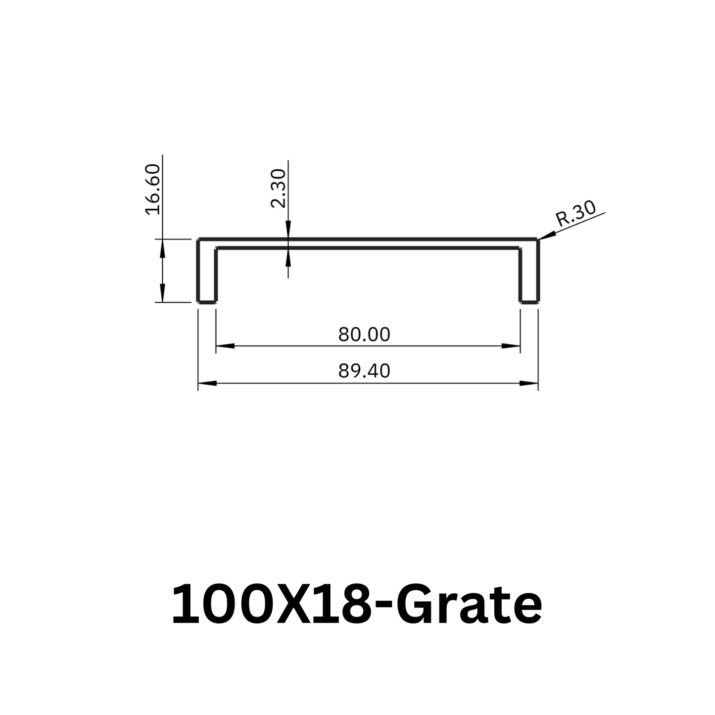 Aluminium Tile Insert Grate | Brushed Silver