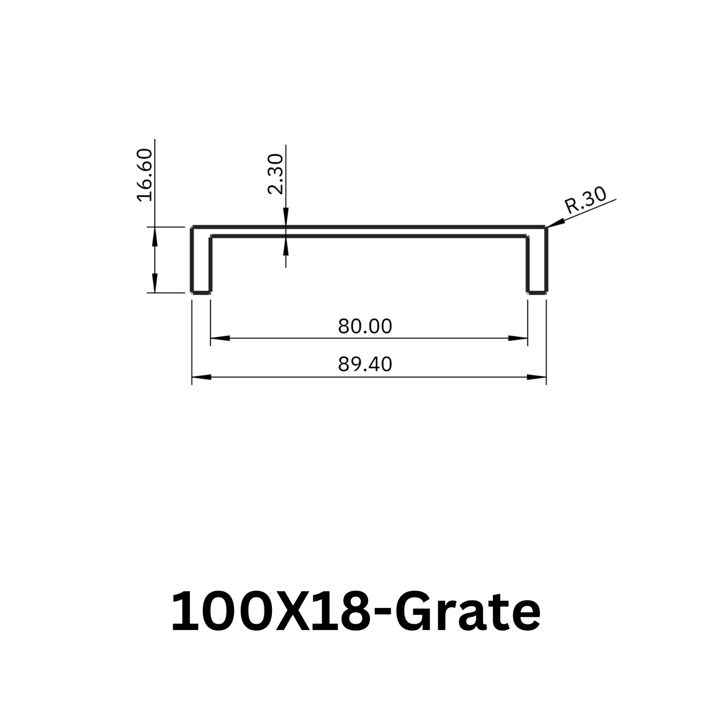 Aluminium Grate Drainer | Brushed Gold