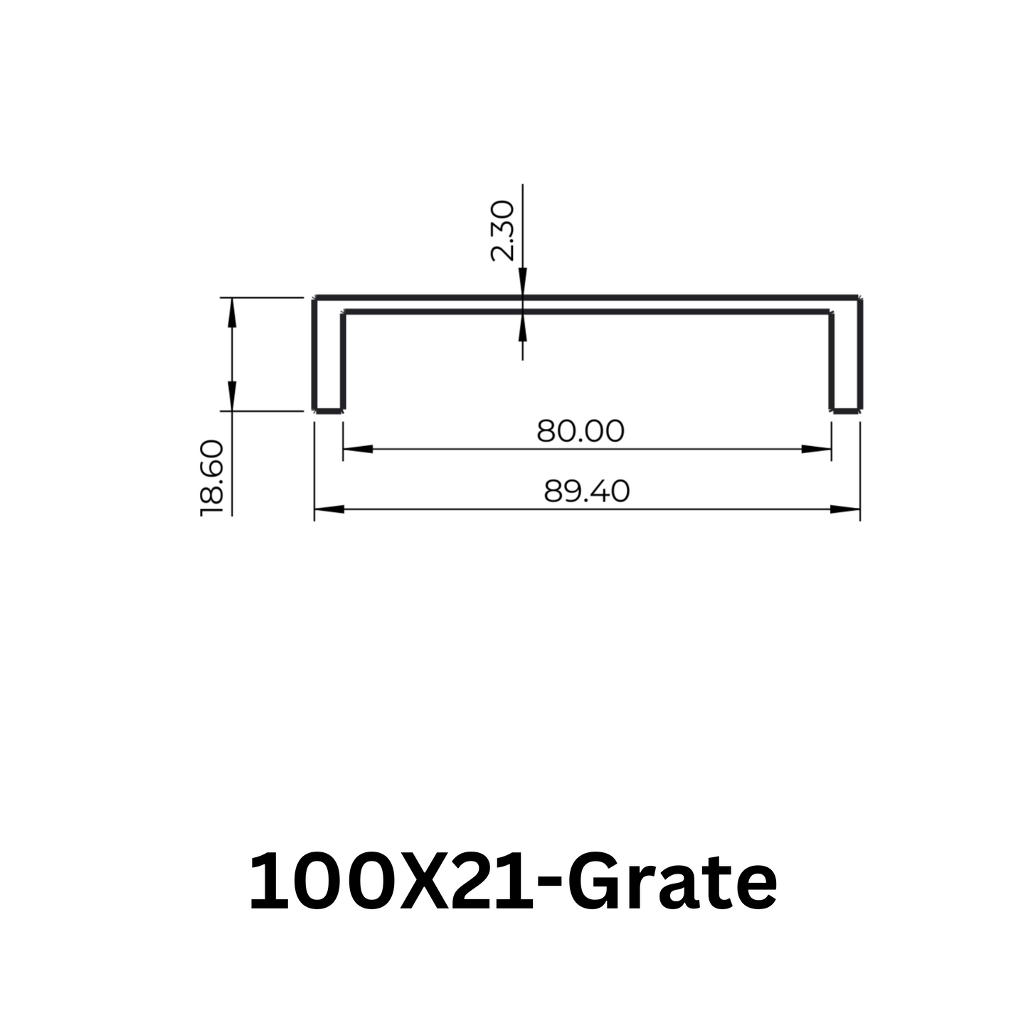 Aluminium Tile Insert Grate | Brushed Silver