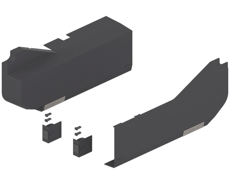 Blum AVENTOS Overhead Stay HL Cover Plate in Dark Grey. Compatible with SERVO-DRIVE 21L8020 by W&B