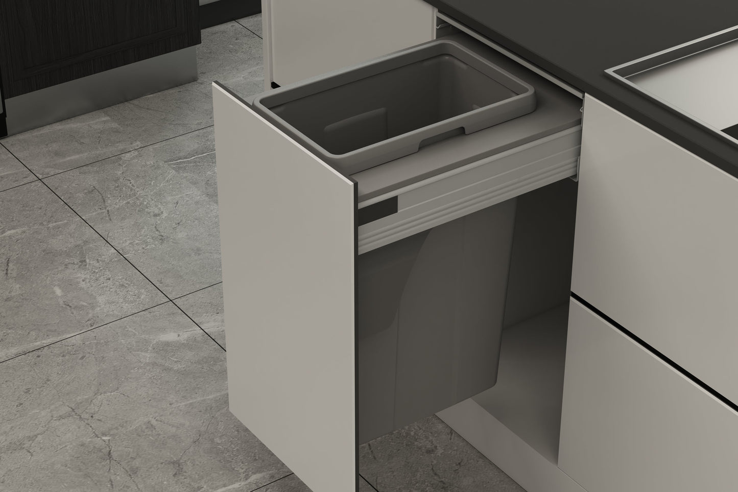 Pull out bins -400mm cabinet
