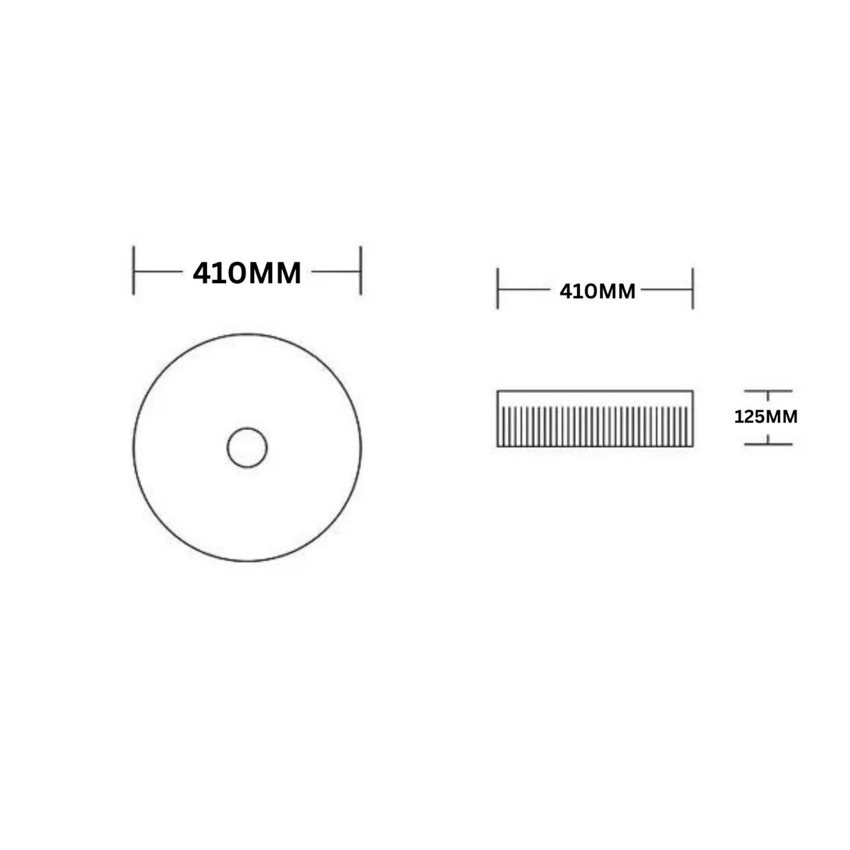 Fluted Wash Basin | Matte White | 410MM
