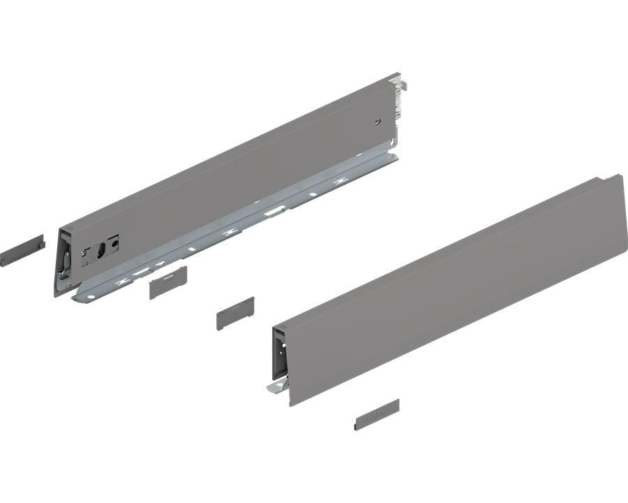 Blum MERIVOBOX M Height Drawer Sides Indium Grey 400mm by W&B
