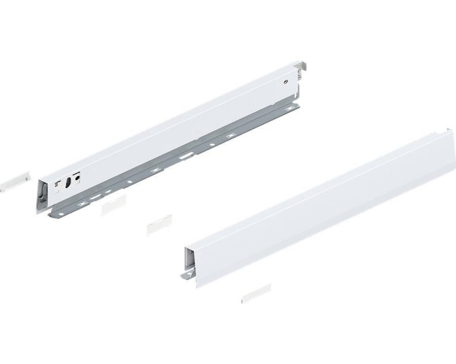 Blum MERIVOBOX N Height Drawer Sides Silk White 450mm by W&B