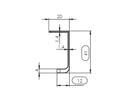 Furnipart Artisan Handle. Finish: Brushed Matt Black. Length: 40mm