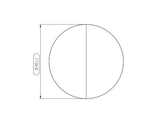 Furnipart Beret Knob. Finish: Black Ash. Diameter: 45mm