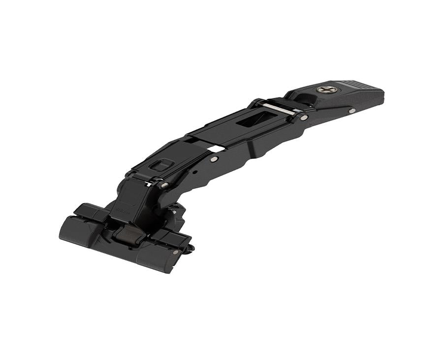 Blum CLIP top 155° 0-protrusion hinge in onyx black. Overlay Application. Boss: INSERTA. Unsprung for TIP-ON. 70T7590TL ** Not compatible with BLUMOTION attachment ** by W&B