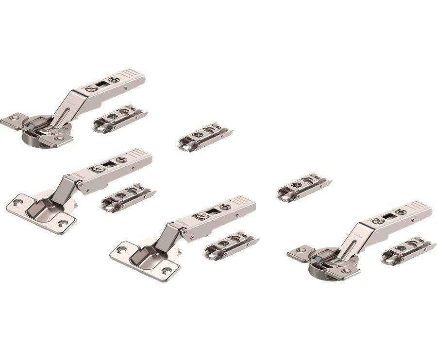 Blum CLIP top Centre Hinge Set For AVENTOS Overhead Stay Bi-Fold Systems 134 Degree, Unsprung. Boss: Screw-On 78Z5500T12 by W&B