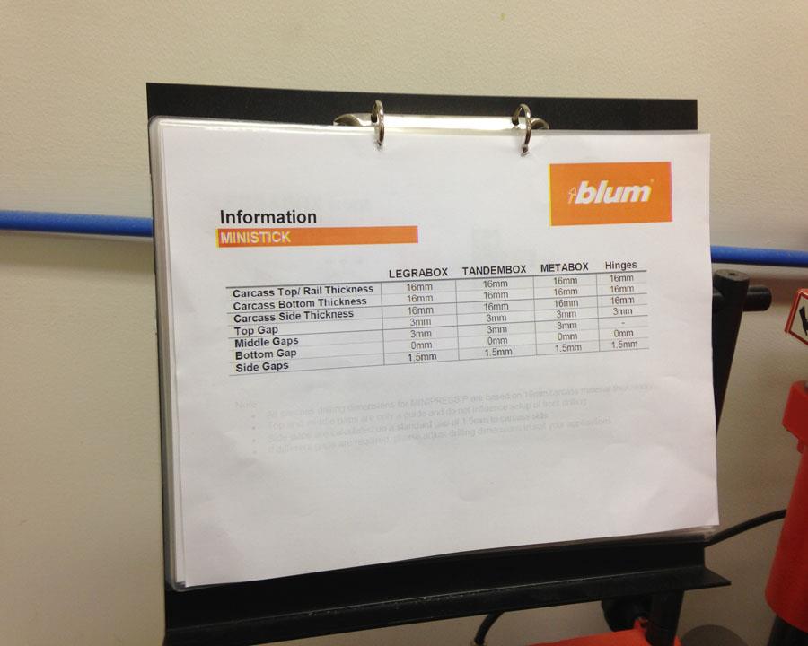 Blum MINISTICK Charts for Minipress P. Set of 14 by W&B