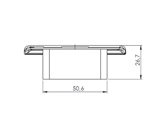 Furnipart Horizon Handle. Finish: Matt Black. Length: 80mm