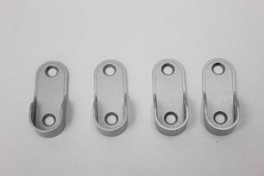 Oval End Flange | 16mm | Brushed Silver