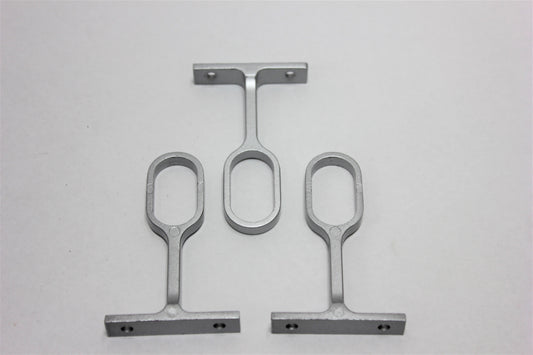 Oval Pillar Centre | 16mm | Brushed Silver