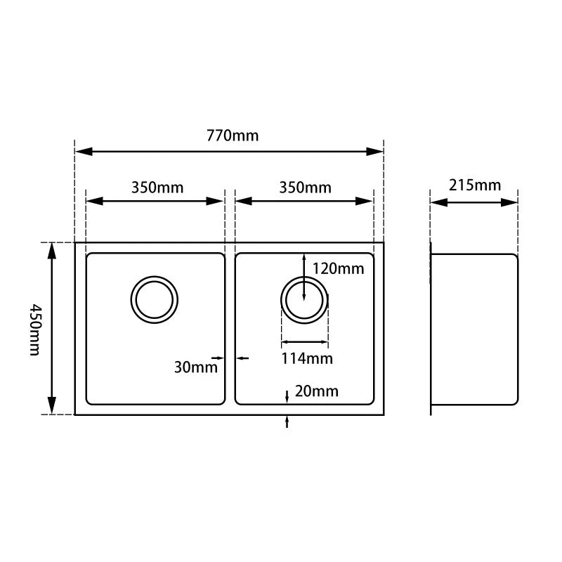 Double Bowl Undermount Sink