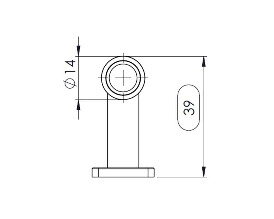 Furnipart Manor T Knob. Finish: Matt Black. Diameter: 30mm