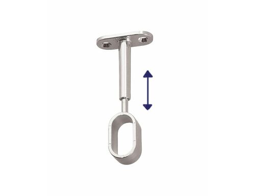 Oval Pillar Centre Adjustable | 16mm | Chrome