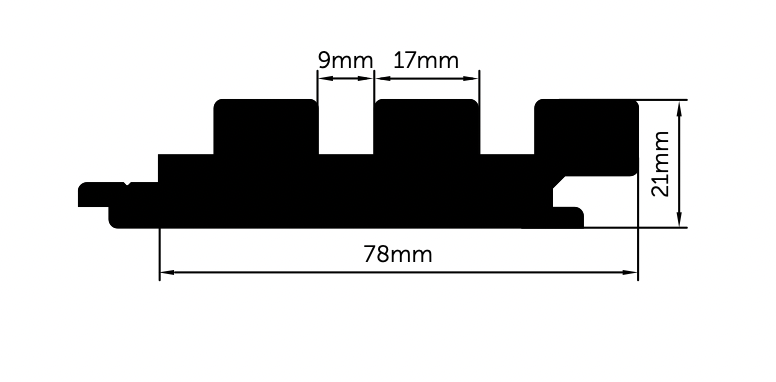 Pinnacle Porta Timber Battens | 2.7m - 78mm x 21mm
