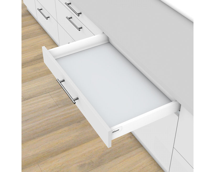 Blum TANDEMBOX antaro Standard Drawer M Height 83MM 65kg 500mm Silk White with BLUMOTION by W&B