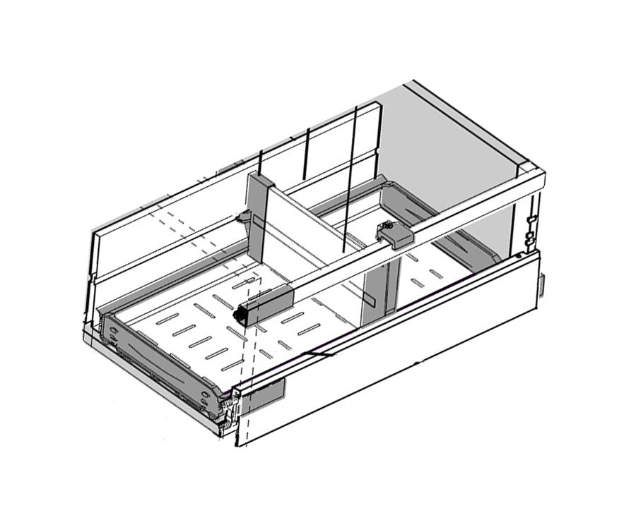 Blum TANDEMBOX antaro Drip Tray 550mm Deep 300mm Wide Carcase Silk White by W&B