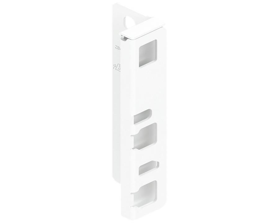 Blum MERIVOBOX Back Fixing Bracket Right Hand Industrial Pack K Height Silk White *Must be purcahsed in pack quantity of 50 by W&B