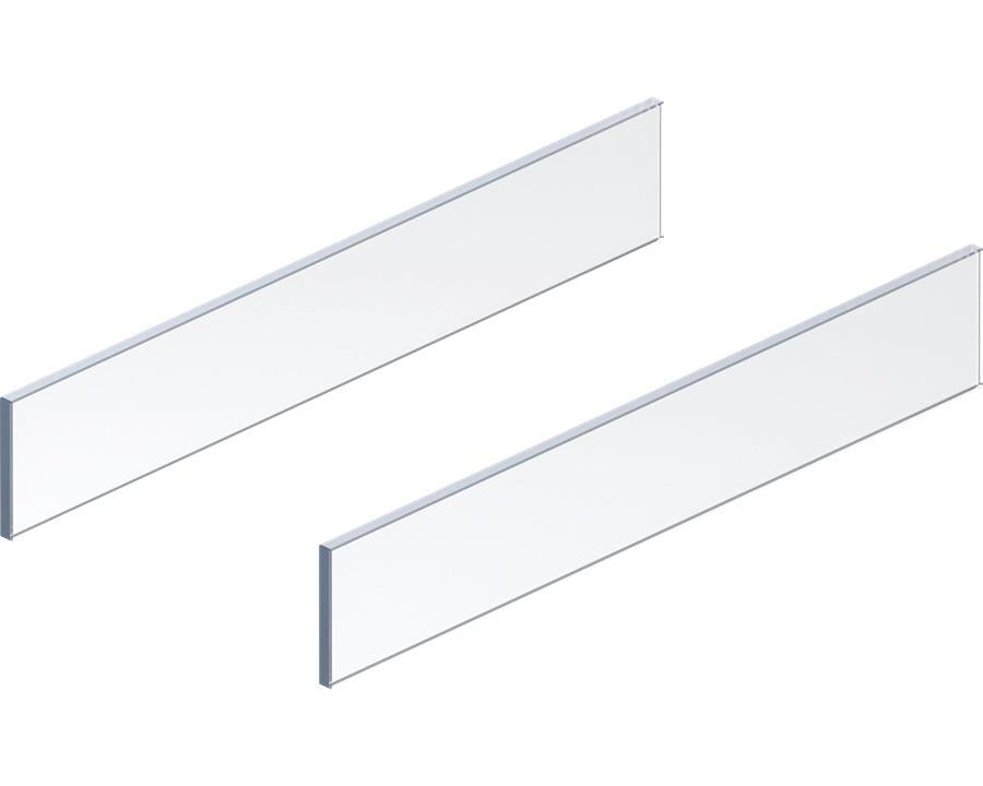Blum MERIVOBOX BOXCOVER Design Element Clear Glass Sides. Left and Right 500mm by W&B