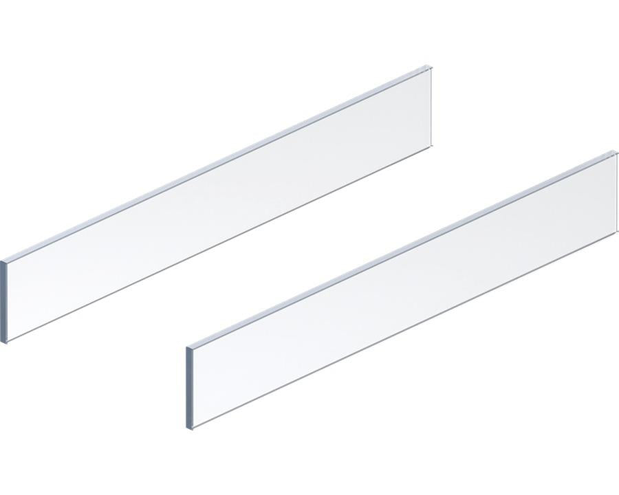 Blum MERIVOBOX BOXCOVER Design Element Clear Glass Sides. Left and Right 550mm by W&B