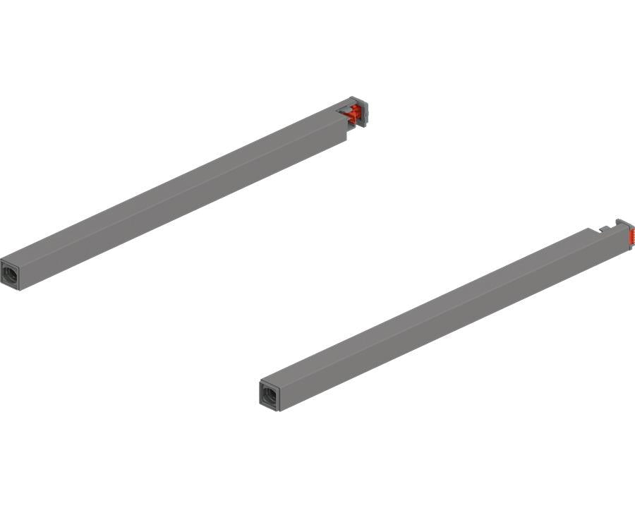 Blum MERIVOBOX Gallery Rail Set for High Fronted Drawers 270mm Indium Grey by W&B