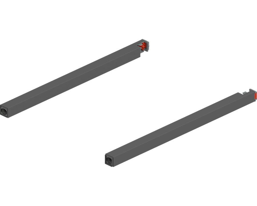Blum MERIVOBOX Gallery Rail Set for High Fronted Drawers 270mm Orion Grey by W&B