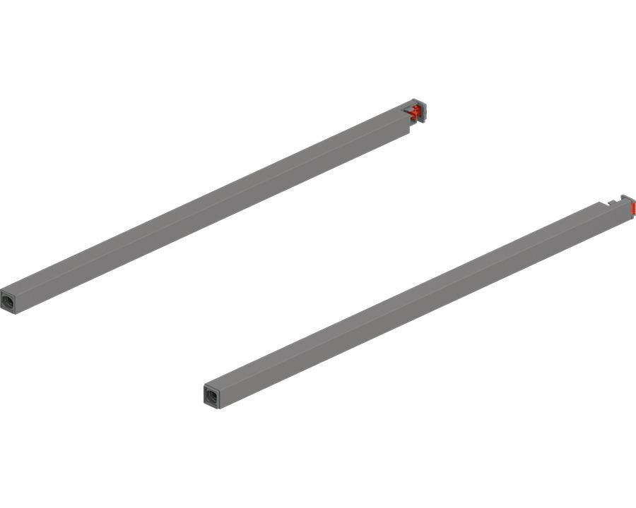 Blum MERIVOBOX Gallery Rail Set for High Fronted Drawers 400mm Indium Grey by W&B