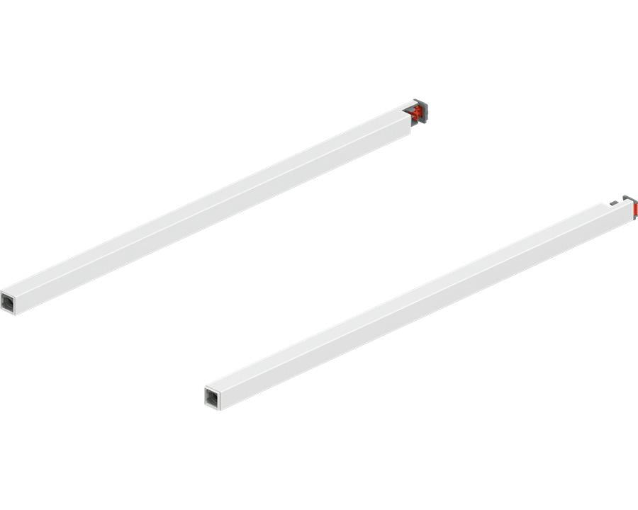 Blum MERIVOBOX Gallery Rail Set for High Fronted Drawers 400mm Silk White by W&B