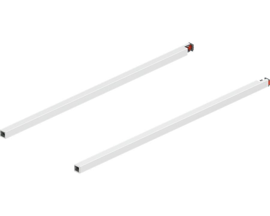 Blum MERIVOBOX Gallery Rail Set for High Fronted Drawers 500mm Silk White by W&B