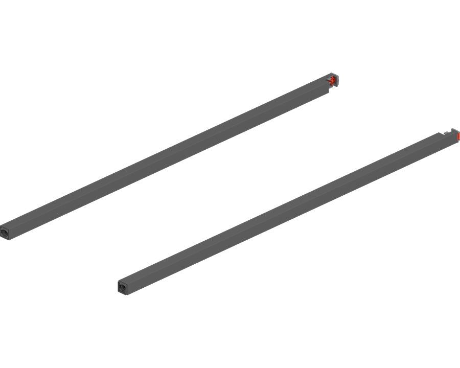 Blum MERIVOBOX Gallery Rail Set for High Fronted Drawers 550mm Orion Grey by W&B