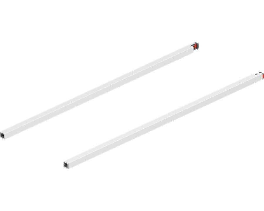 Blum MERIVOBOX Gallery Rail Set for High Fronted Drawers 600mm Silk White by W&B