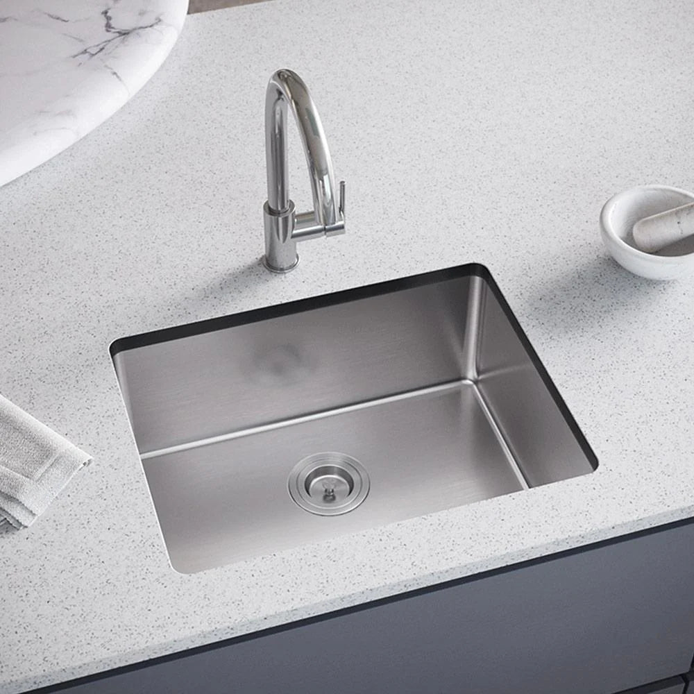 Single Bowl stainless under-mount sink -600 cabinet