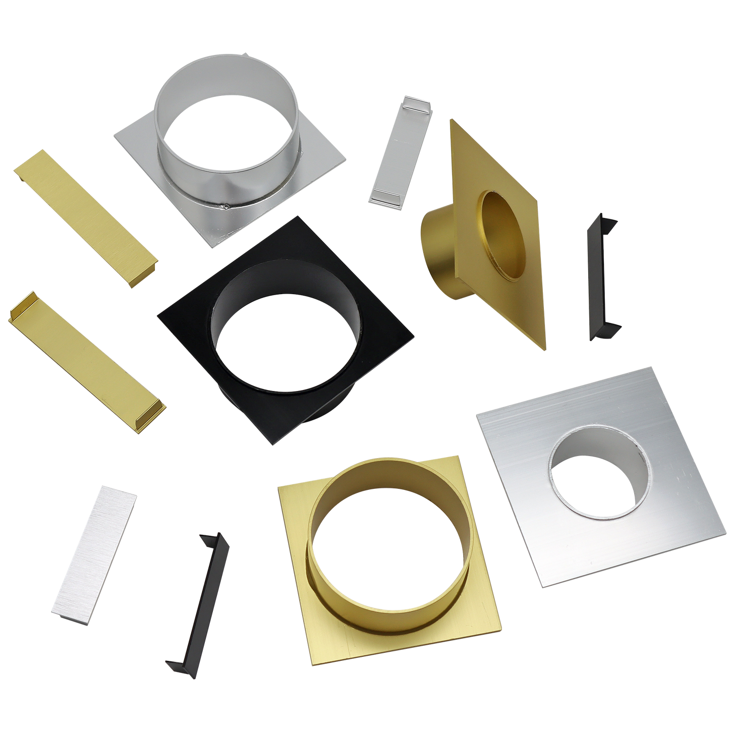 Aluminium Tile Insert Grate | Brushed Black