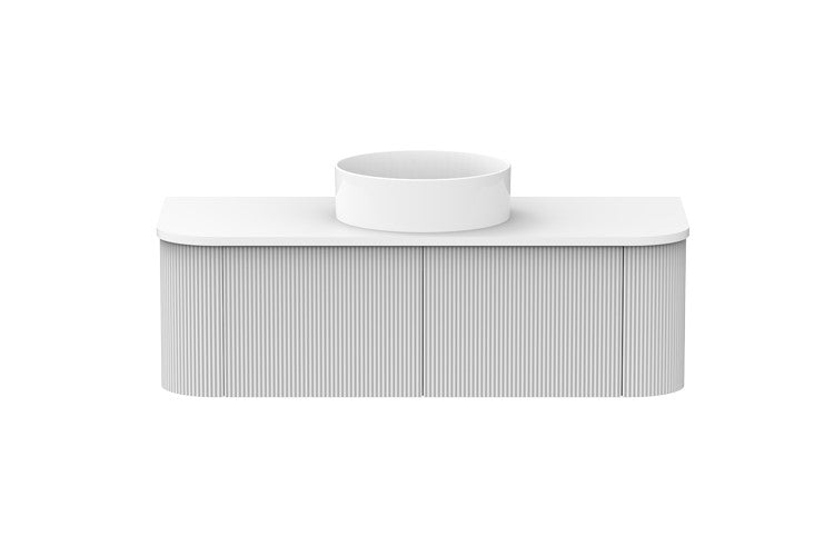 Ultra White Wall Hung Vanity V-Groove