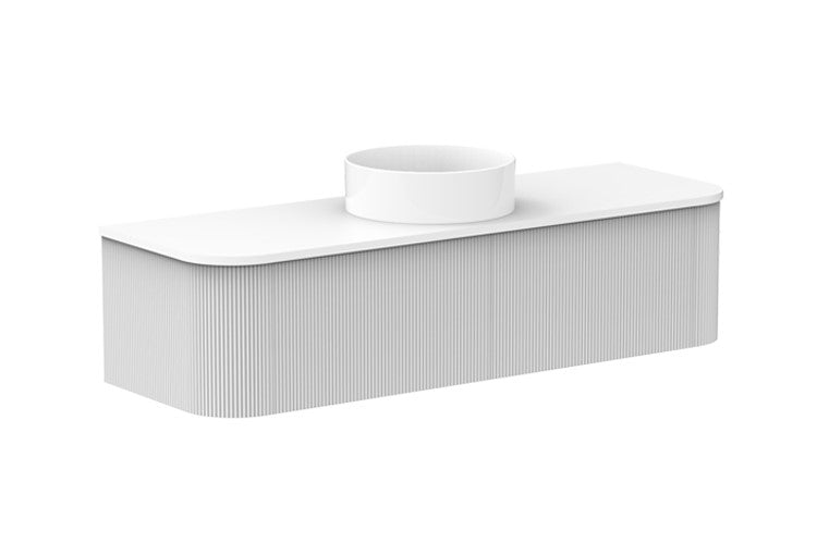 Ultra White Wall Hung Vanity V-Groove
