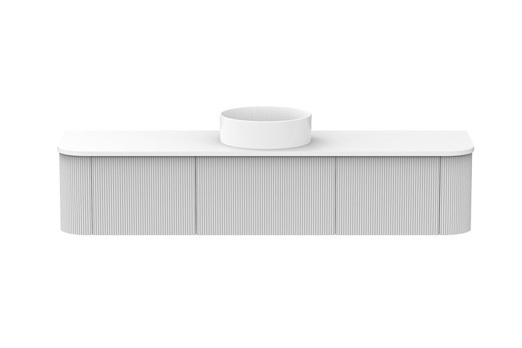 Ultra White Wall Hung Vanity V-Groove
