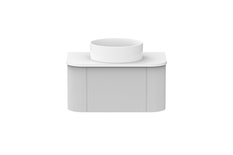 Ultra White Wall Hung Vanity V-Groove