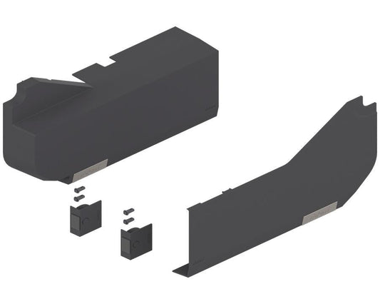 Blum AVENTOS Overhead Stay HL Cover Plate in Dark Grey. Compatible with SERVO-DRIVE 21L8020 by W&B