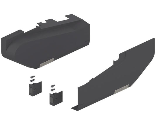 Blum AVENTOS Overhead Stay HS Cover Plate in Dark Grey. Compatible with SERVO-DRIVE 21S8020 by W&B