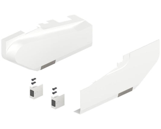 Blum AVENTOS Overhead Stay HS Cover Plate in Silk White. Compatible with SERVO-DRIVE 21S8020 by W&B