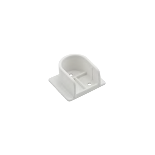 U Flange | 25mm | Plastic | White