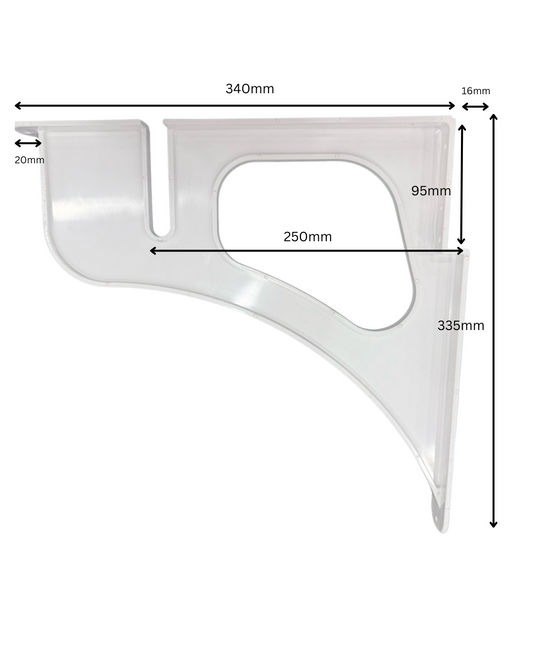 Wardrobe Shelf Bracket | White