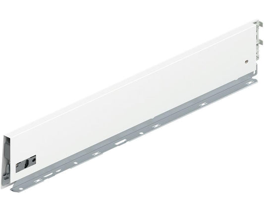 Blum MERIVOBOX K Height Drawer Side Left Hand Industrial Pack Silk White 550mm *Must be purchased in pack quantity of 10 by W&B