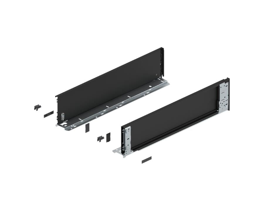 Blum LEGRABOX special edition inner drawer sides C Height Carbon Black 550mm 770C5501S by W&B