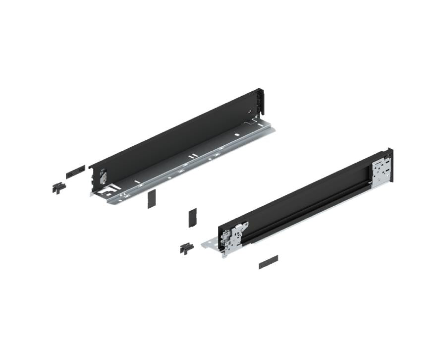 Blum LEGRABOX special edition inner drawer sides M Height Carbon Black 450mm 770M4501S by W&B