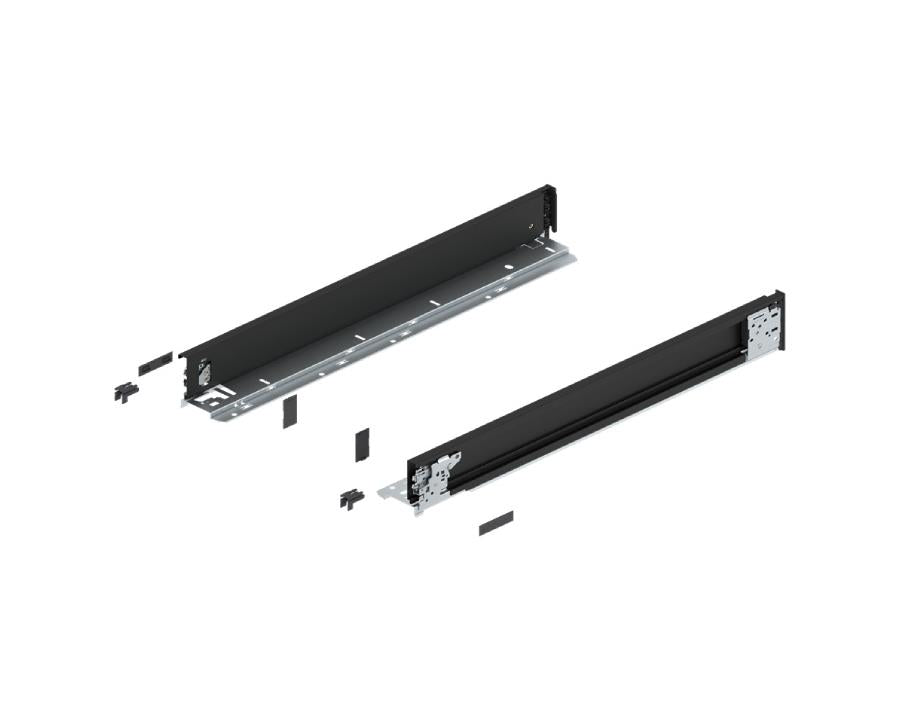 Blum LEGRABOX special edition inner drawer sides M Height Carbon Black 550mm 770M5501S by W&B
