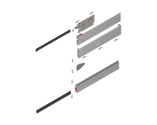 Blum Revego Uno Pocket Profile Set. Nominal Length: 500mm. Left. 801P500E.L2 by W&B