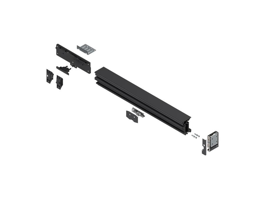 Blum REVEGO duo Assembly for one single door and double door combined. Internal width within the application single door: 600mm. Left. 802M6003.L1 by W&B